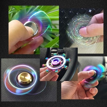 Dúhový fidget spinner, stolná hračka s otočným spinnerom pre prsty a ruky pre deti i dospelých, darček