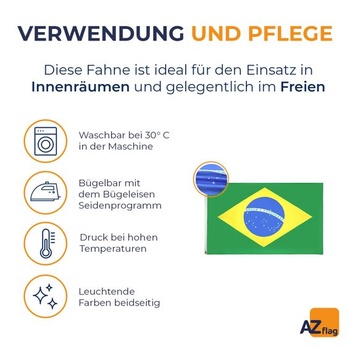 VLAJKA AZ Vlajka Brazílie 150x90 cm Brazilský polyester 100D 2 očka