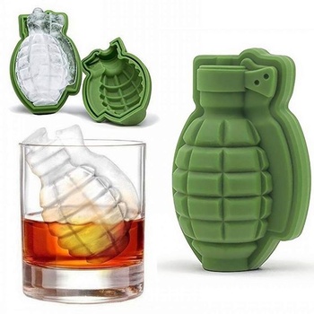 JZK 4 x silikónové 3D granátové formy na ľad, tácka na ľad, tácka na ľad na whisky, škótske