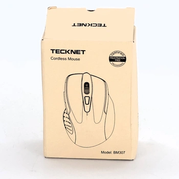 TECKNET Bluetooth myš, 4800 DPI bezdrôtová ergonomická myš (tri-režimy: BT 5.0/3.0+2.4G), výdrž