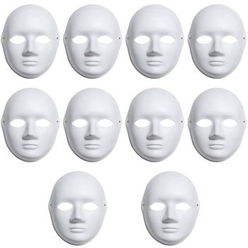 10 natierateľných masiek, DIY biele masky, DIY papierové maškarné masky, Natierateľné papierové masky na