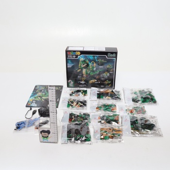 HiWEEGO Technic Robot pre deti so svetlom - 5 v 1 Dinosaurus Sada na diaľkové ovládanie, 877 dielikov RC