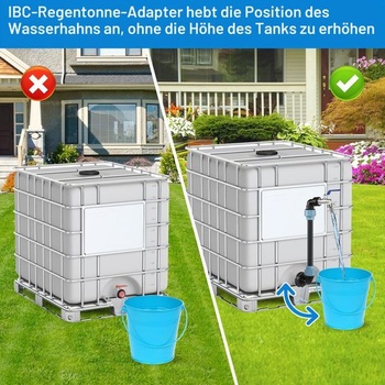 Husacie hrdlo pre IBC nádrž, výpustný kohút s husím hrdlom 3/4