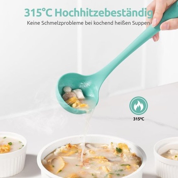 Silikónová naberačka na polievku U-Taste 27 cm, žiaruvzdorná do 315 ° C, Aqua Sky S - 27 cm Aqua Sky
