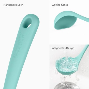Silikónová naberačka na polievku U-Taste 27 cm, žiaruvzdorná do 315 ° C, Aqua Sky S - 27 cm Aqua Sky