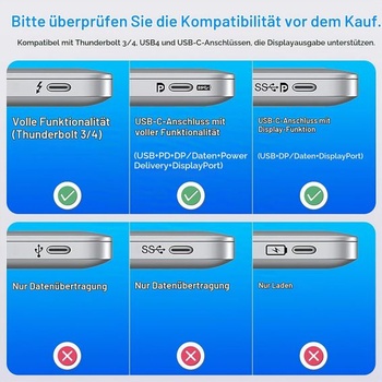 [Certifikace Apple MFi] Víceportový USB-C adaptér s HDTV 4K UHD, 3-v-1 USB-C Hub s USB 3.0 a 100W