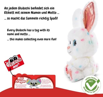 NICI Glubschis: Originál – Glubschis Rabbit Spotties 15cm – Plyšový králík s velkýma očima –