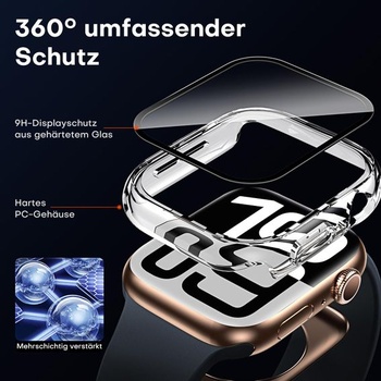 Púzdro TAURI pre Apple Watch Series 11/10 46mm - priehľadné Priehľadné - 1 Series 11/10 46mm