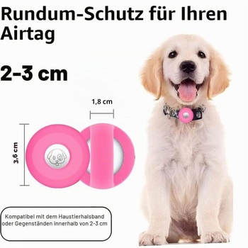 Ochranné púzdro kompatibilné s obojkom pre domácich miláčikov Apple AirTag, silikónové ochranné