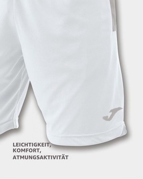 Pánske kraťasy Joma, 6XS - 3XL - Vrecká a elastický pás so sťahovacou šnúrkou - Miami M Biele