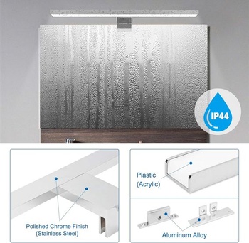 NIORSUN LED osvetlenie kúpeľňového zrkadla 12W 40cm, dvojfarebné, teplota 4000K 6000K, 1100LM,