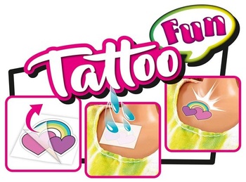 Simba 105733464 - Steffi Love Tattoo, panenka v módních šatech s více než 20 tetováními pro