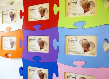 Rámy TOMMY pre viac nástenných obrazov, rozmer 13 x 18 cm, 3 diely, rámy, puzzle Farby Tommy: 2 diely,