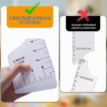 8dielna sada centrovacích nástrojov na tričká, pravítko na zarovnanie PVC tričiek, pravítko na