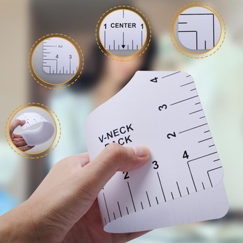 8dielna sada centrovacích nástrojov na tričká, pravítko na zarovnanie PVC tričiek, pravítko na