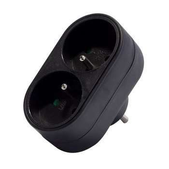 Biplite Domino 2 x 16 A 3500 W 250 V – Schwarz Chacon