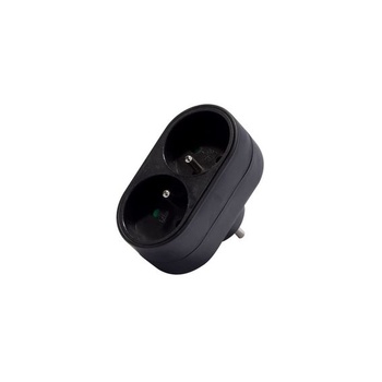Biplite Domino 2 x 16 A 3500 W 250 V – Schwarz Chacon