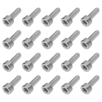 20 kusov skrutiek M4 x 16 mm na rámy fliaš na bicykel z nerezovej ocele, kompatibilných s väčšinou rámov