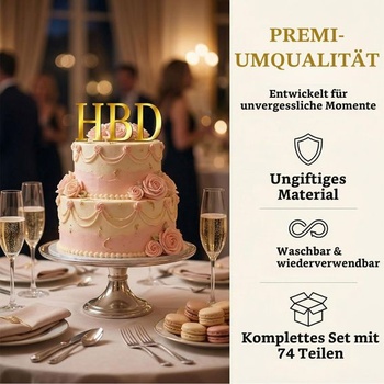 74 kusov písmen a číslic, personalizované akrylové ozdoby na torty od A do Z a od 0 do 9, ideálne