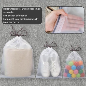 30 nepremokavých vrecúšok so sťahovacou šnúrkou, skladacích, prenosných, opakovane použiteľných,