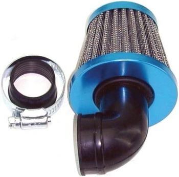 Vzduchový filter 115065 TNT Blue, oceľová sieťovina modrá, uhlový 90 stupňov, pripojenie 28/35 mm
