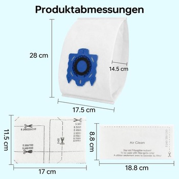 14 sáčkov do vysávača GN 3D Efficiency pre Miele rad GN S2 S5 S8 (14 sáčkov do vysávača + 8 filtrov +