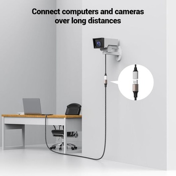 Kábel MOGOOD USB 3.0 1 m, USB A na USB A, 5 Gb/s, dátový kábel, predlžovací 1 m, čierny