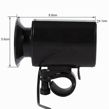 Klaksón na bicykel Tbest, klaksón na bicykel, ultra hlasný elektrický zvonček na bicykel, čierny, 6 hlasných