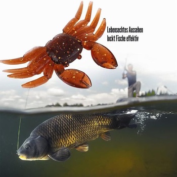 OUKENS simulačné krabie návnady, 10 kusov umelých plastových mäkkých krabích návnad 3D simulácia