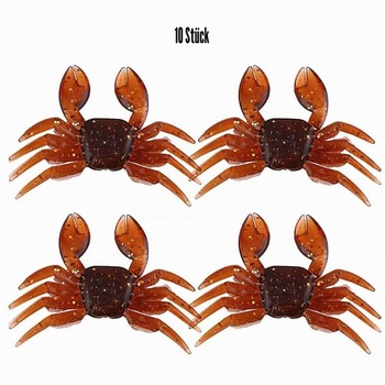 OUKENS simulačné krabie návnady, 10 kusov umelých plastových mäkkých krabích návnad 3D simulácia