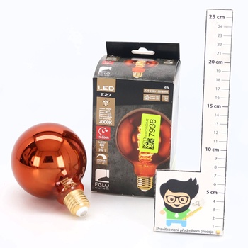 EGLO LED E27 stmívatelná, kulovitá spirálová žárovka, vintage lampa měděné barvy s retro designem,