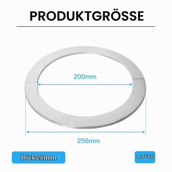 Rozeta Fledart pro kamna 200 mm z nerezové oceli, komínová rozeta 200 mm, průměr komínové rozety