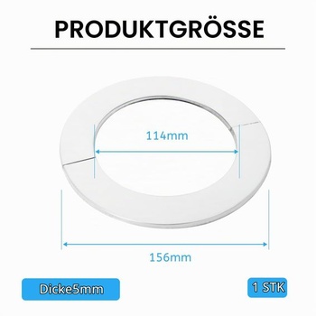 Rozeta Fledart pre kachle 110 mm nerezová oceľ, komínová rozeta 110 mm, priemer komínovej rozety 114 x