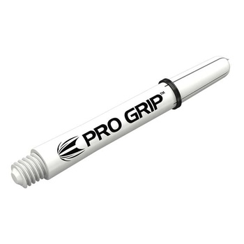 Šípky Target Darts 3 sady Pro Grip Spin - 9 kusov, celkovo biele, stredné - 48 mm