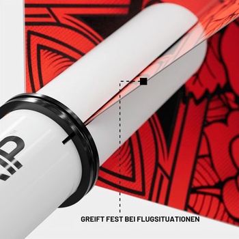 Šípky Target Darts 3 sady Pro Grip Spin - 9 kusov, celkovo biele, stredné - 48 mm