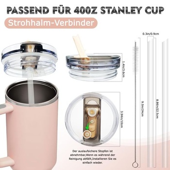 Balenie 2 krytov na slamky Stanley Cup, nepriepustných, 1140 ml (biela + ružová)