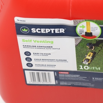 SCEPTER - Kanystr s PRO nalévacím hrdlem - na vodu, palivo, maziva a další - otočný uzávěr - plast