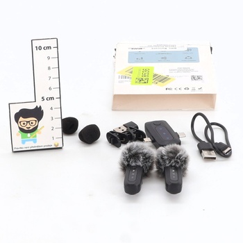 Bezdrôtový klopový mikrofón WARM BOX pre iPhone, iPad a telefón Android, sada 2 mini mikrofónov s