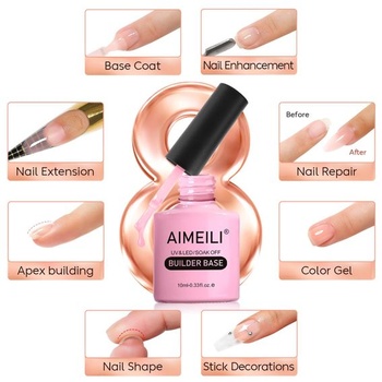 AIMEILI 8 v 1 Builder Gél ​​10ml UV lak na nechty Base Coat Builder Gél ​​Nails 152 152 10ml