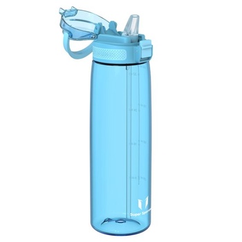 Fľaša na pitie Sparrow so slamkou - tritánová fľaša na vodu 500ml, 750ml, 1l 1000ml oceánska modrá