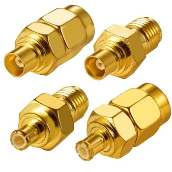 Sada adaptérov Vecys 4 kusov SMA na MCX, adaptéry 4 typov SMA na MCX pre antény, bezdrôtové antény 4G