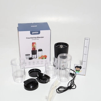 Ganiza Smoothie Maker, mini mixér 900 W, mixér s 25 000 ot./min, 3 tritanové kelímky na cesty (300