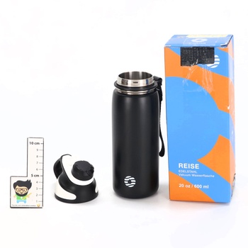 Fľaša na vodu Fjbottle z nerezovej ocele 600 ml s magnetickým viečkom do držiakov na bicykel | Vhodná pre