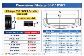 PVC zátka s vnitřním závitem BSP PN16, 8 kusů (25 mm)