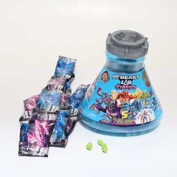 Mega balení hybridů MrBeast Lab: Různé hybridní díly a 5 akčních figurek ke kombinování,