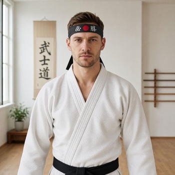 Čelenky Garneck 12 z Japonska, motív ninja, potlačené, priedušná a elastická látka, jedna veľkosť,