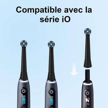 10 náhradních hlavic kartáčku, kompatibilních s Oral-B iO Series 3/4/5/6/7/8/9/10, hlavice
