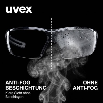 Ochranné brýle Uvex Tune-up – ochranné brýle se 100% UV ochranou – bez kovu, odolné proti zamlžení