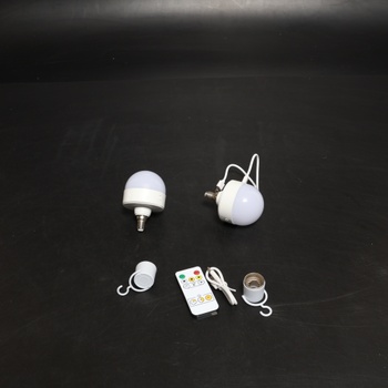 Dobíjacia žiarovka USB-C s diaľkovým ovládaním, 3 farby, stmievateľná LED žiarovka E14 s batériou, 5W