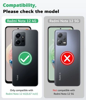 Pouzdro na telefon pro Xiaomi Redmi Note 12 4G (ne pro 5G), prémiová peněženka z PU kůže,
